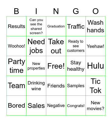 M-F-I  B-I-N-G-O Bingo Card