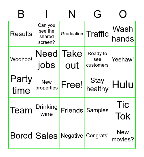 M-F-I  B-I-N-G-O Bingo Card