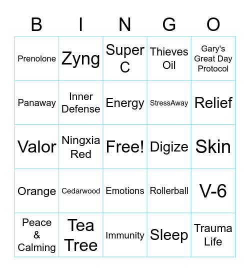 Whole Body Wellness Bingo Card