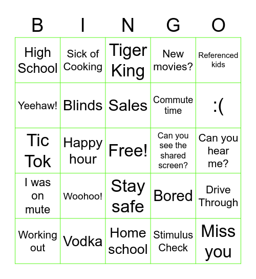 M-F-I  B-I-N-G-O Bingo Card