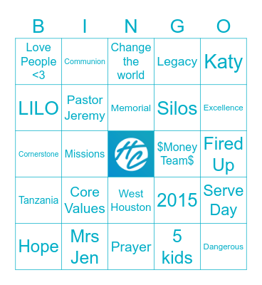 Hope City Bingo Card