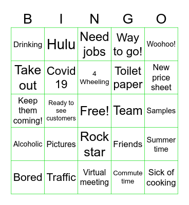 M-F-I  B-I-N-G-O Bingo Card