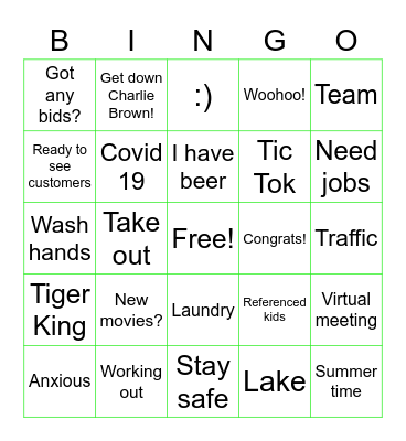 M-F-I  B-I-N-G-O Bingo Card