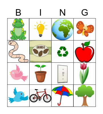 Earth Day Bingo Card