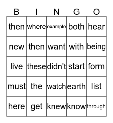 Kerby Bingo Card