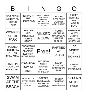 MACTAQUAC/KESWICK BINGO Card