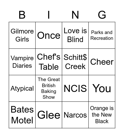 Bingin' Bingo Card