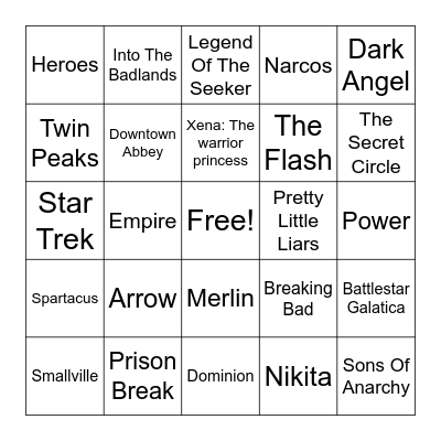 Series: I have watched Bingo Card