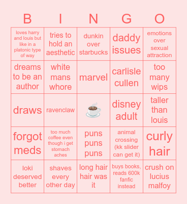N E R Y Bingo Card