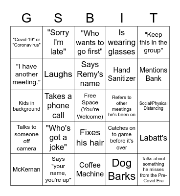 GBit Bingo Card