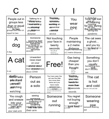 Quaranting Fun Times Bingo! Bingo Card