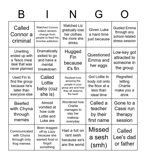 What do you gain? Bingo Card