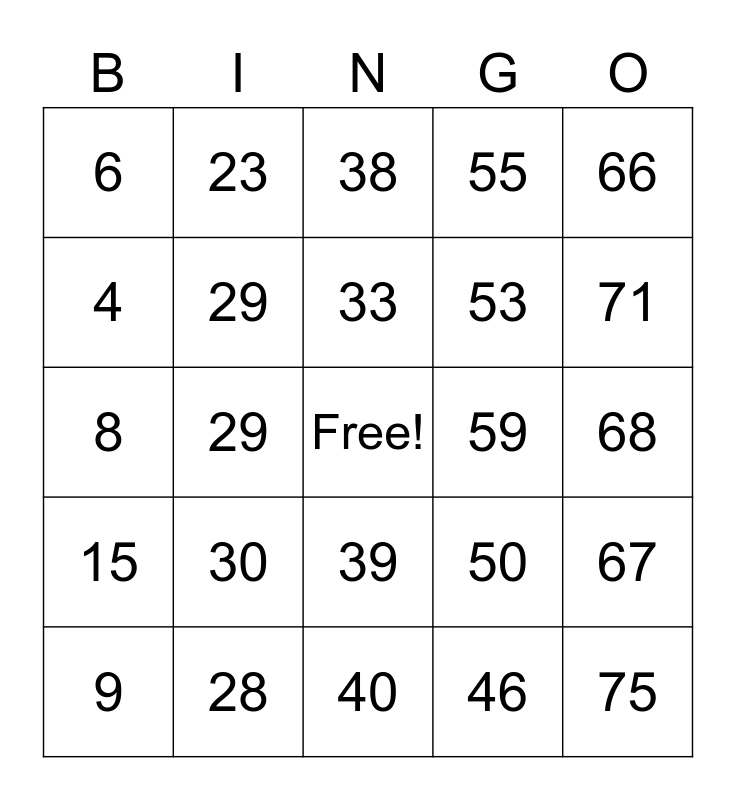 bingo caller card 1 75