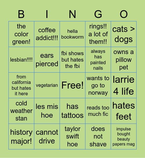 cade's bingo!!! Bingo Card