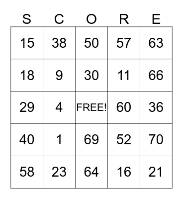 COLLEGE FOOTBALL Bingo Card