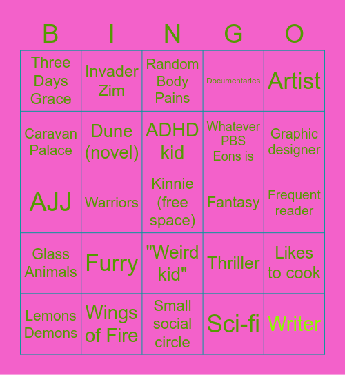 How Much Do We Have In Common? Bingo Card