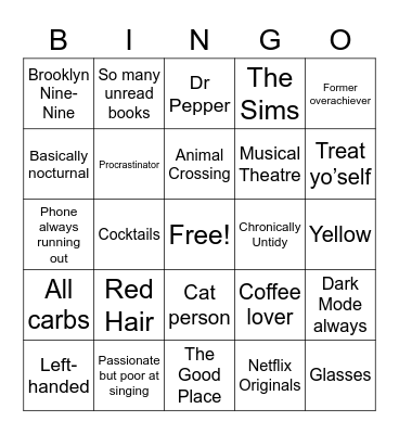 The “Saskia” Bingo Card