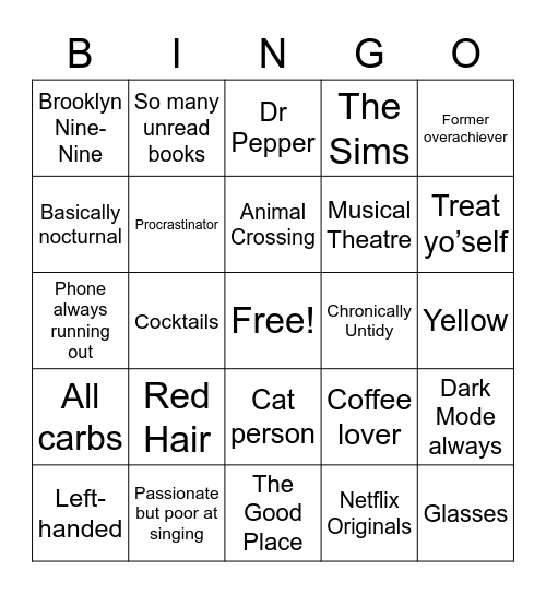 The “Saskia” Bingo Card