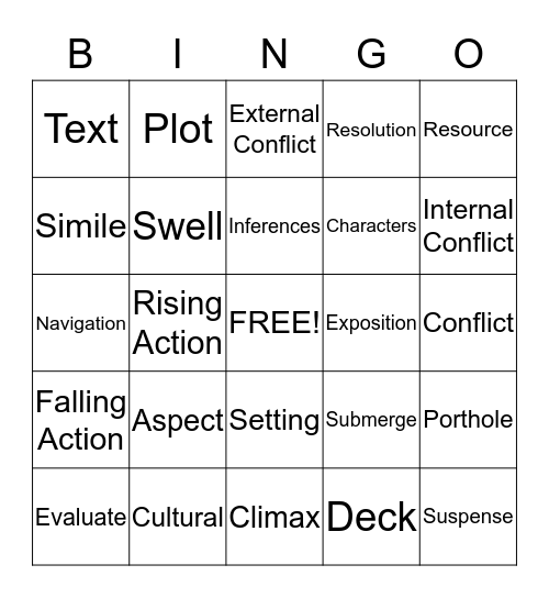 Rogue Wave Bingo Card