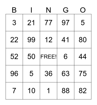 Fall Conference BINGO Card