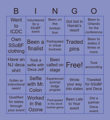 SSoBF Bingo Card