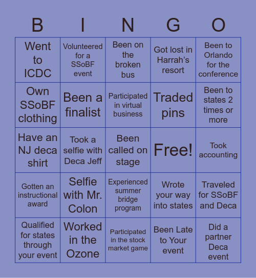 SSoBF Bingo Card