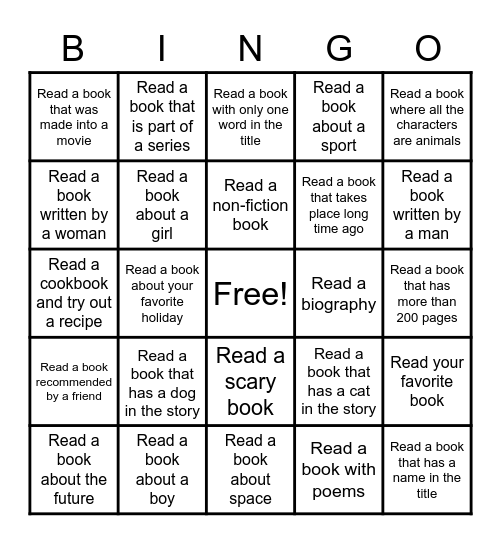 Library Bingo Card