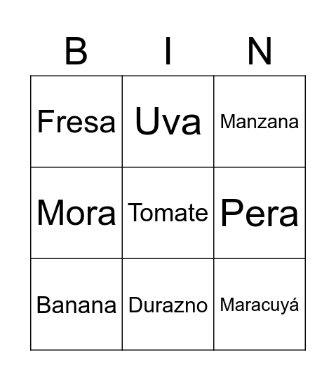 Prueba Bingo Card