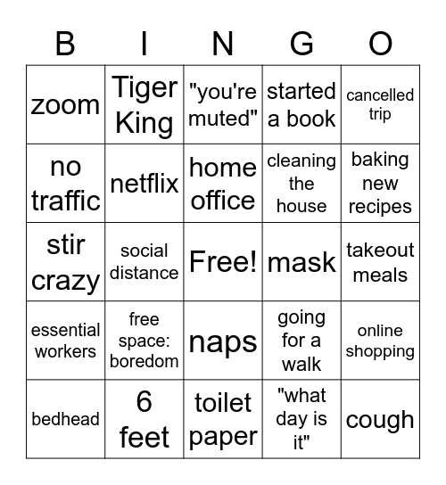 Happy Hour BINGO Card