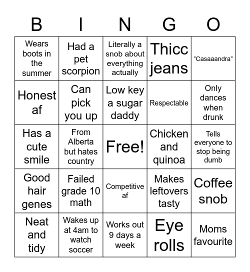 Louie Bingo Card