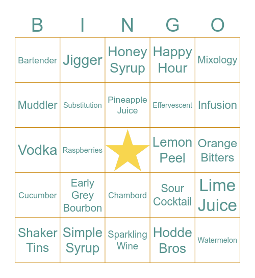 HODDE BROS | BOOZY BINGO Card