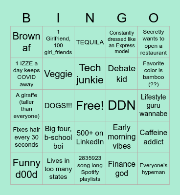 Chirag Bingo! Bingo Card