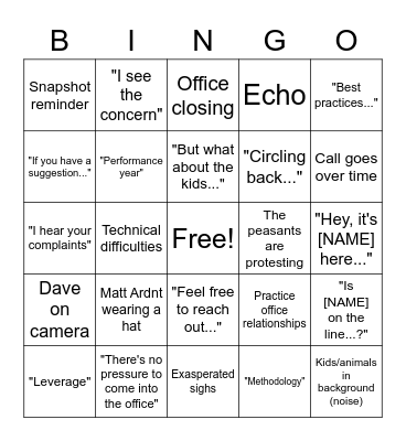 NTS M&A Office Closing Touchpoint Bingo Card