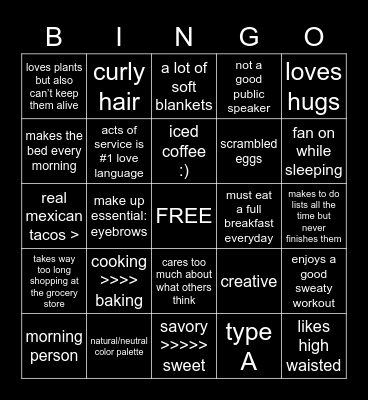 Zoe’s Ultimate Bingo😤 Bingo Card
