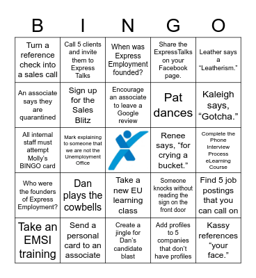 COVID BINGO Card