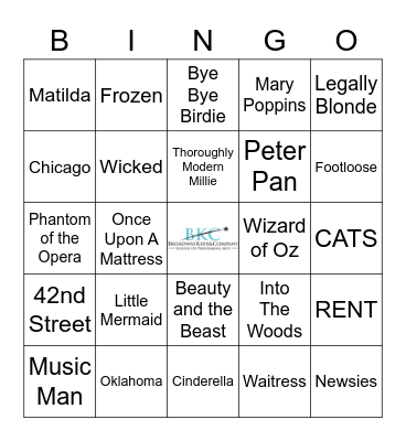 BKC MUSICAL BINGO Card