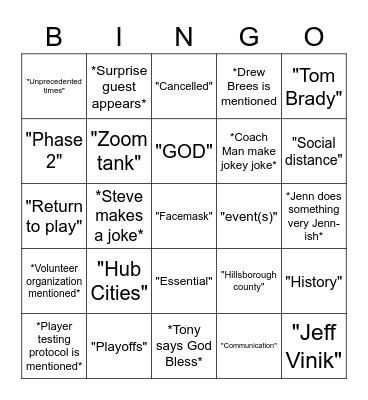 VSG Virtual All-Staff Meeting Bingo 2: Electric Boogaloo Bingo Card