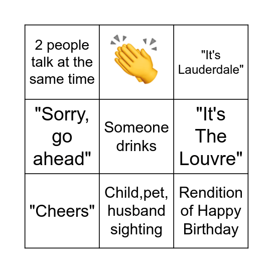 Marie's Birthday Bingo Card