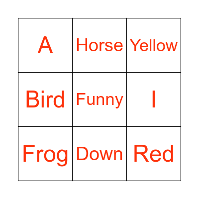 BINGO Book 1-1 Bingo Card