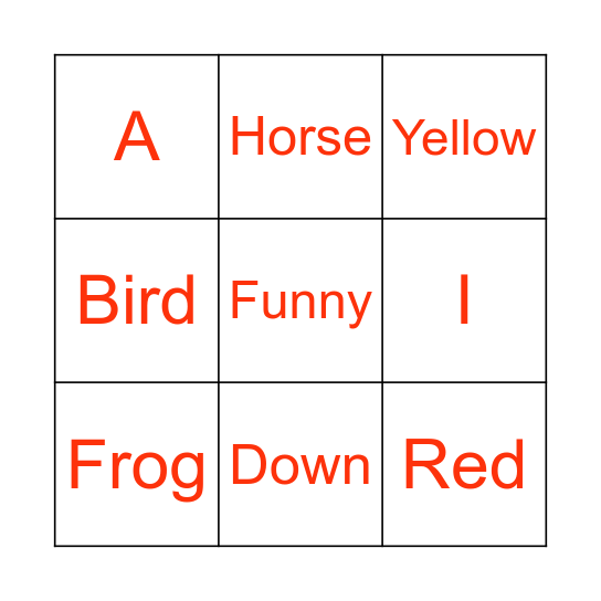 BINGO Book 1-1 Bingo Card