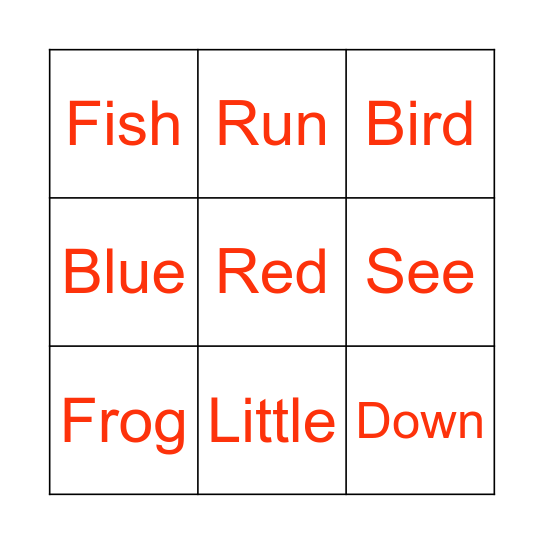 Bingo Book 1-1 Bingo Card