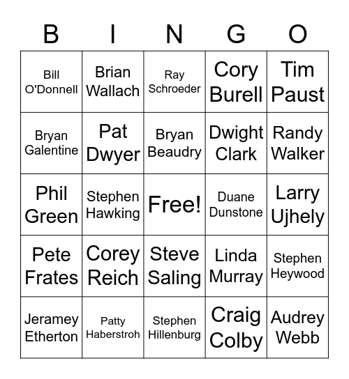 CALLER BINGO Card