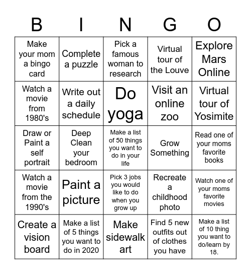 Quarentingo Bingo Card