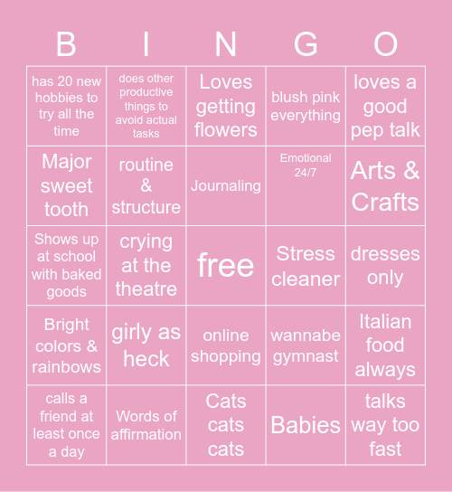 Aud Bingo Card