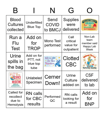 LAB WEEK 2020 Bingo Card