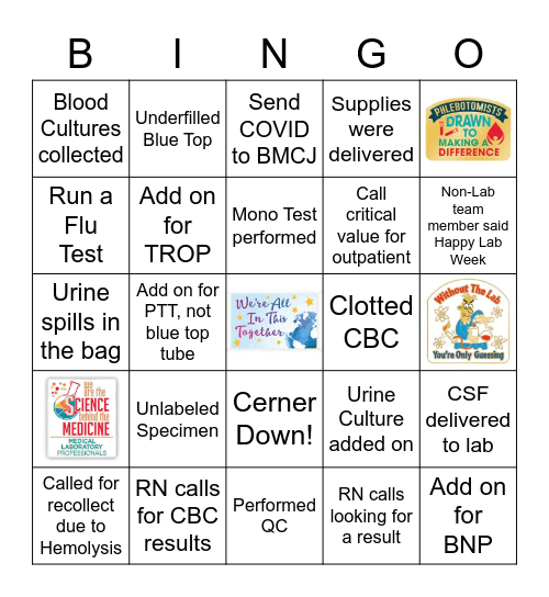 LAB WEEK 2020 Bingo Card