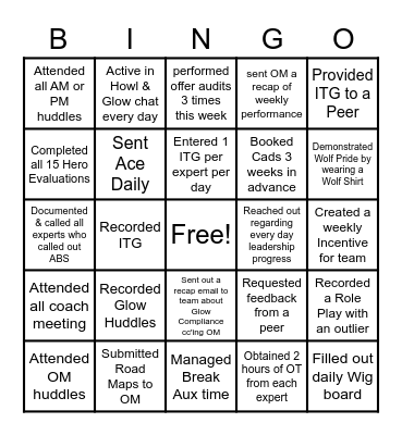 Delivering the Mail Bingo Card