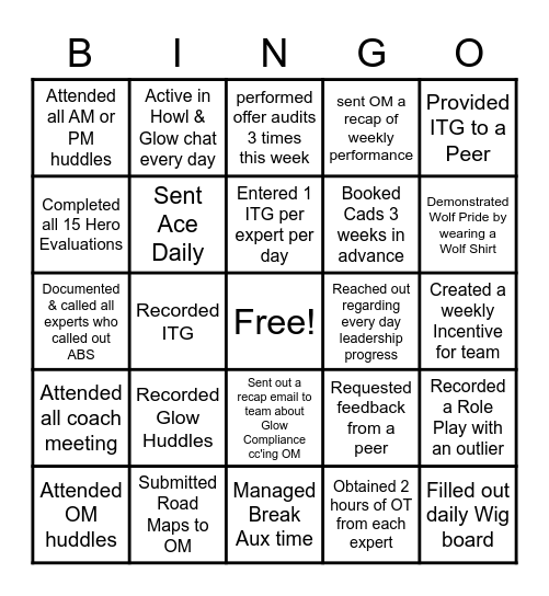 Delivering the Mail Bingo Card