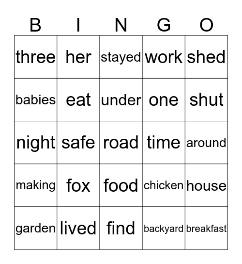 List 13 Bingo Card
