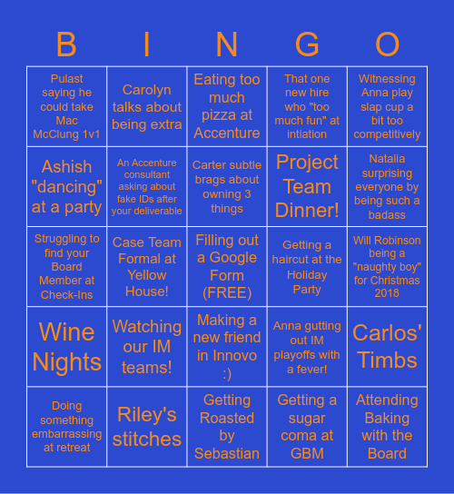 Innovo Bingo! Bingo Card